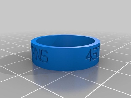santy's customized Ring angepasst Ringe Schmuck 3d print model - Mito3D