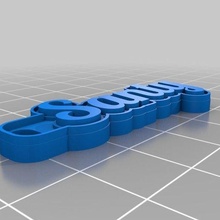 santy joyería joya personalizado llaveros 3d print model - Mito3D