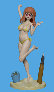 Saori pegue meninas und Panzer arte anime estatueta garupan gup garagem kit escala Bishoujo 3d print model - Mito3D