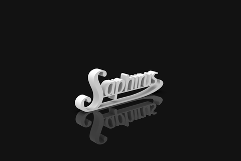 saphir entreprise logo logo physique saphir parfums déco décoration 3d print model - Mito3D