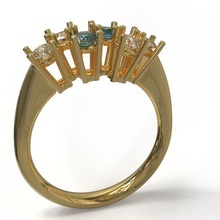 saphir diamant bague bijoux gemme engagement mariage JuhannProduct 3d print model - Mito3D