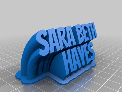 sara beth hayes Home customized office home work desk 3d print model - Mito3D