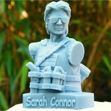sarah connor optimisé art resine elegoo fan film la science-fiction le buste décor sculpture figurine terminator sombre destin stl obj 3d print model - Mito3D