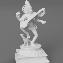 Saraswati dans tavuskuşu Sanat Sarasvati Hindu tanrıça Veena 3d print model - Mito3D