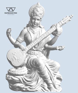 saraswati terre rapidiametrix 3d impression sla statue buste 3d print model - Mito3D