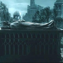 sarcófago rei Aragorn Elessar ii telcontar arte lotr túmulo pedra senhor argolas morte 3d print model - Mito3D