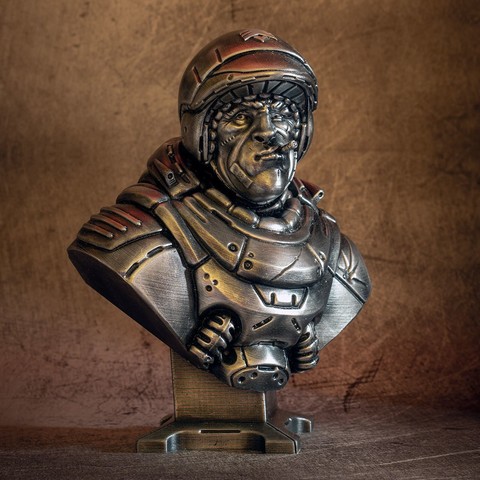 sarge - eastman original art armure soldat marine de l'espace le sergent buste 3D print model - Mito3D