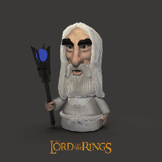 Saruman lotr rpg Gandalf fantezi pop Funko yüzükler yüzük sihirbaz büyücü büyü 3d print model - Mito3D