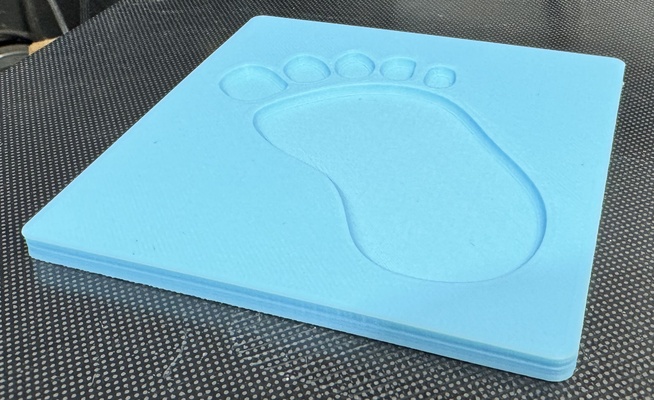 sasquatch footprint coaster bigfoot 3d print model - Mito3D