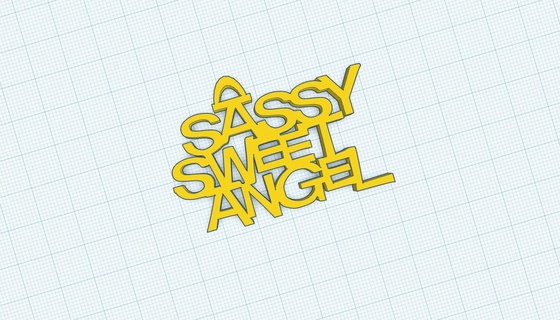 sassy sweet angel keyring sassy sweet angel keyring girly  3d print model - Mito3D