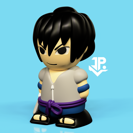 sasuke chibi character naruto shippuden anime gadget japan toy uchiha clan sharingan 3D print model - Mito3D