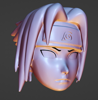 Sasuke cabeça cosplays naruto Sasuke cosplay anime Shippuden cabeça capacete 3d print model - Mito3D
