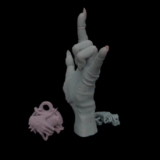 Satana mano pendente arte baphomet buio Morte Gotico orrore gratuito supporto spaventoso diavolo roccia metall 3d print model - Mito3D