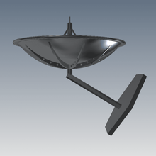 antena parabólica jogo realista parábola por satélite 3d print model - Mito3D