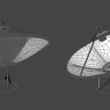 uydu çanağı aracı yemek oturdu lnb alıcısı tech sci-fi eski 3d print model - Mito3D