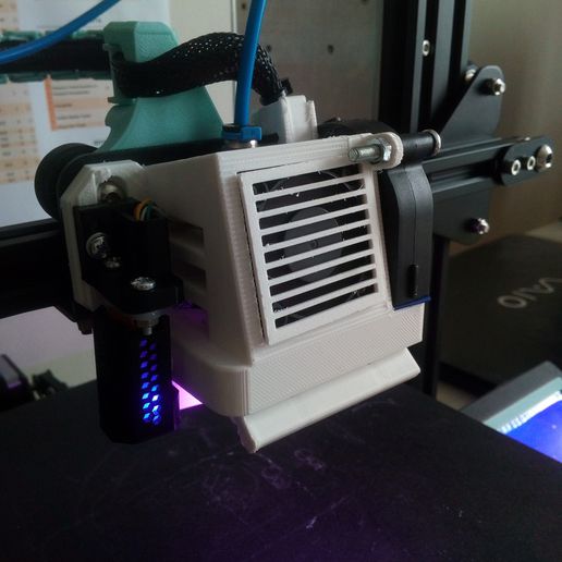 satsana remixar cr10s pró Hotend + neopixel bastão adj bltouch monte 5015 ventilador 3D print model - Mito3D