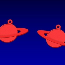 Saturno joyería joya pendientes accesorios 3d print model - Mito3D