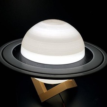 saturn art staurn planet led lamp 3d print model - Mito3D