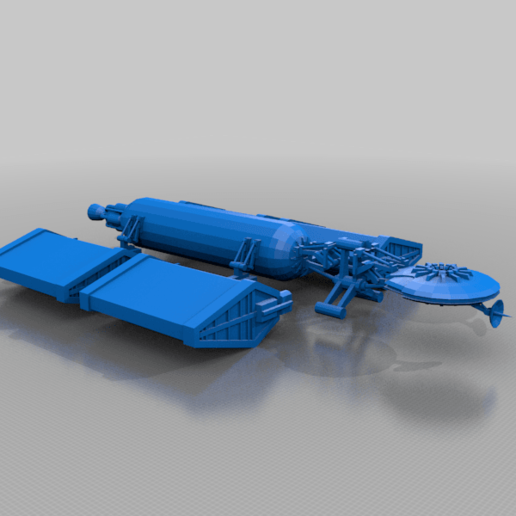 saturn 4 civilian transport game toy cargoship babylon5 babylon 5 3D print model - Mito3D