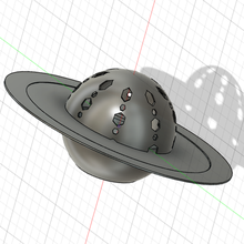 Satürn dairesel örtmek kılıf masa Lamba şamdan 3d print model - Mito3D