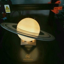 Satürn litofani güneş Güneş ay arazi Mars 3d Lamba 3d print model - Mito3D