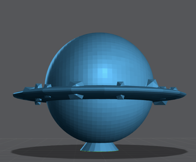Satürn Kaya yüzükler gezegen 3d print model - Mito3D