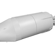 saturn rocket stage 2 game spacecraft apollo 3d print model - Mito3D