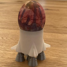 saturno v portauovo casa la pasqua apollo razzo per luna tazza uovo 3d print model - Mito3D