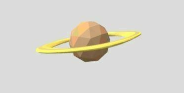 Saturno portachiavi pianeti design 3d print model - Mito3D