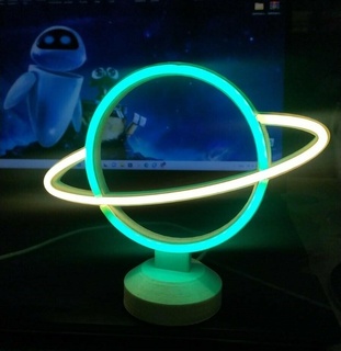 Satürn Lamba neon Led gezegen Galactica Evren 3d print model - Mito3D