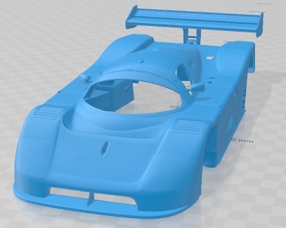Sauber mercedes c9 gt 1989 imprimível corpo carro fenda escalextrico Tamiya rc miniz passatempo micro 3D print model - Mito3D