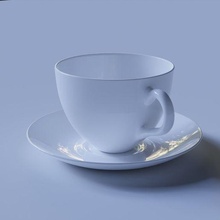platillo café taza expreso Café exprés cocina vajilla Servicio almuerzo 3d print model - Mito3D