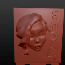 saudade art book bookmark girl face woman 3d print model - Mito3D