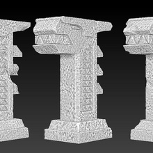 Saurian totemler 01 skink totem kısa versiyon oyun kertenkele yüksek melek erkekler heykeller diyorama Maya Aztek arazi Lustria 3d print model - Mito3D