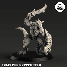 Saurian savaşçı Warhammer 40k kertenkele onepagerules Suudi Arabistan 3d print model - Mito3D