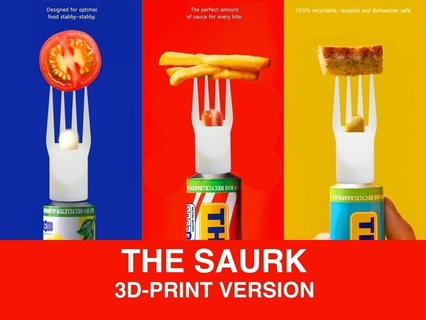 saurk - thomy tube fork - easy & working print  3d print model - Mito3D
