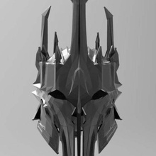 sauron armor - casque art modèles l'ombre de la guerre lotr seigneur des anneaux jrr tolkien le pleine échelle costumechallenge2017 armure 3d print model - Mito3D