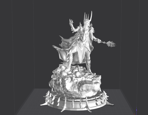 sauron şekil kabadayı sanat karanlık kral of yüzükler 3d print model - Mito3D