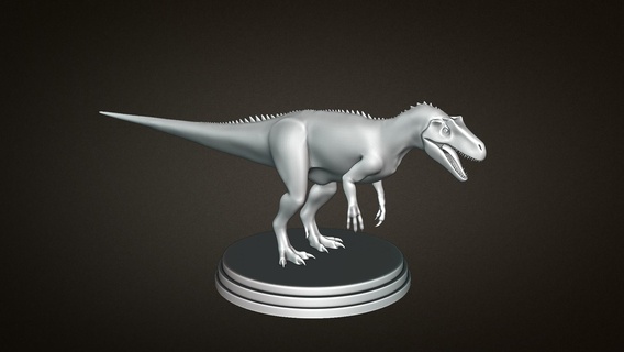 saurophaganax dinosaur 3d printing toy print model toys 3d print model - Mito3D
