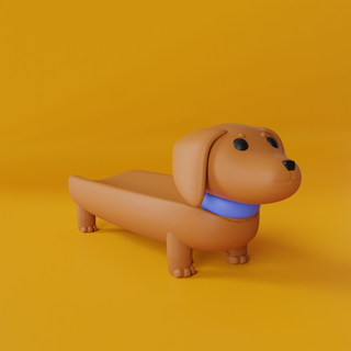 linguiça cão quente suporte completo casa dachshund criança cheio 3d print model - Mito3D