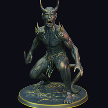savage demon monster d&d warhammer beast dungeon daemon 3d print model - Mito3D