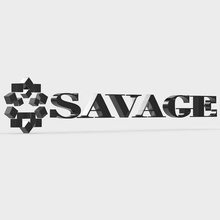 savage logo moda boutique brand abbigliamento il design modello shop store carattere emblema stile modelli simbolo di lusso accessori elegante tendenza logotipe logotipo stampa stampabile 3d print model - Mito3D