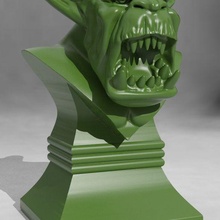 savage orc bust art 40k dungeons dragons middle-earth monster ork statue warhammer wh40k sculptures 3d print model - Mito3D