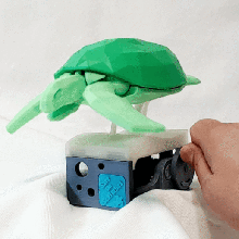 save sea turtles automata art toy mechanical swimming turtle kinetic 3d print model - Mito3D