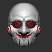 saw billy puppet mask cosplay 3d print model stl file art helmet jigsaw accessories toy jigsawbilly jigsawmask jigsawcosplay sawbillycosplay 3d print model - Mito3D