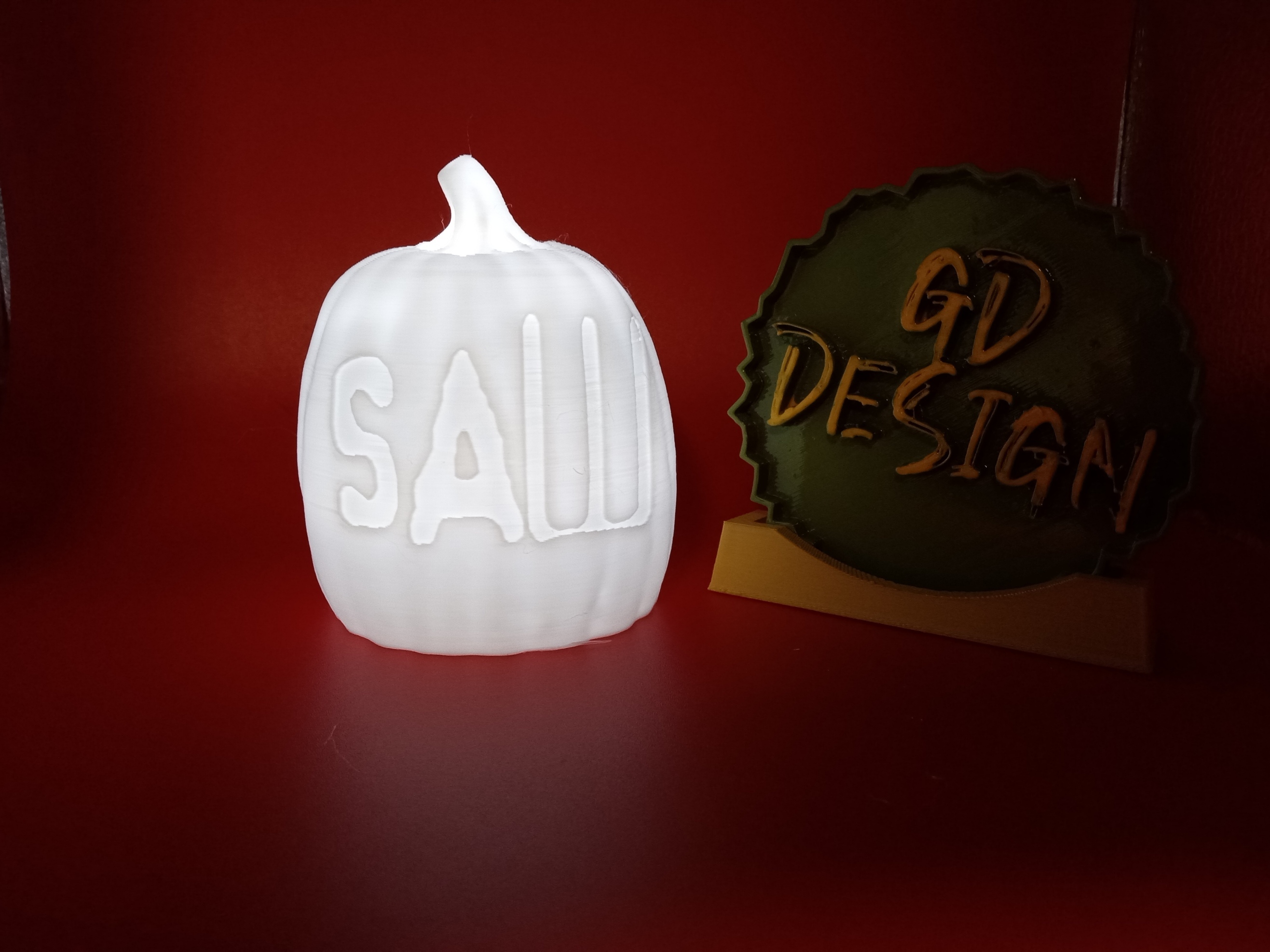 saw halloween pumpkin light tealight reading party nightlight office kids room art decor man cave shed scary horror 3D print model - Mito3D
