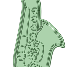 saxophone cookie cutter tool 3d print model - Mito3D