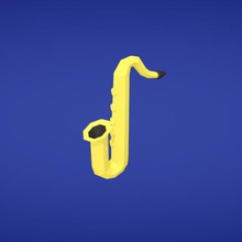Saxophon Spiel 3d print model - Mito3D