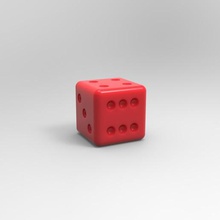 dice moda chiave key-ring gioco cubo 3d print model - Mito3D