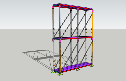 scaffolding echafaudage 1 87  3d print model - Mito3D